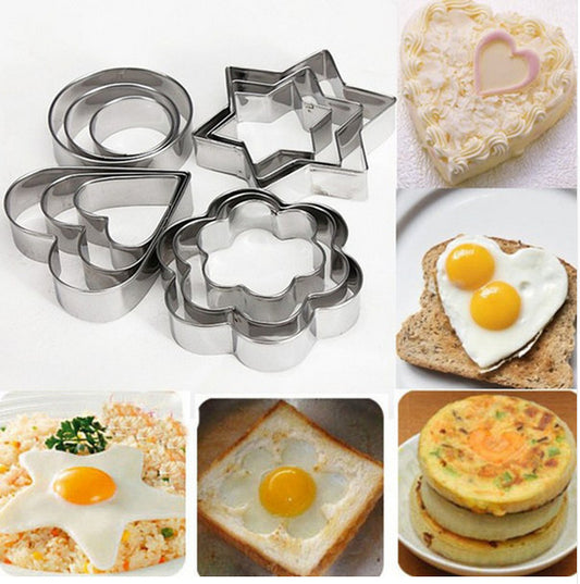 12-Piece Stainless Steel Cookie and Cake Cutter Set